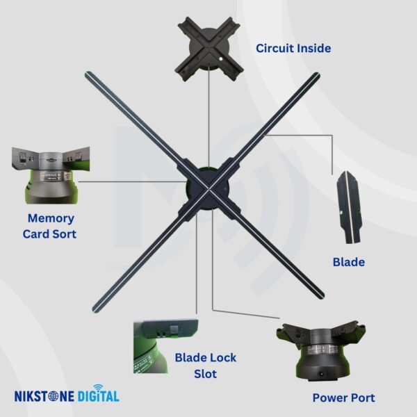 3d hologram fan 65cm