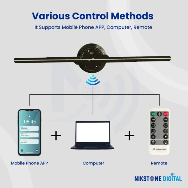 42cm 3D Hologram Fan with Dual Blade - Image 2