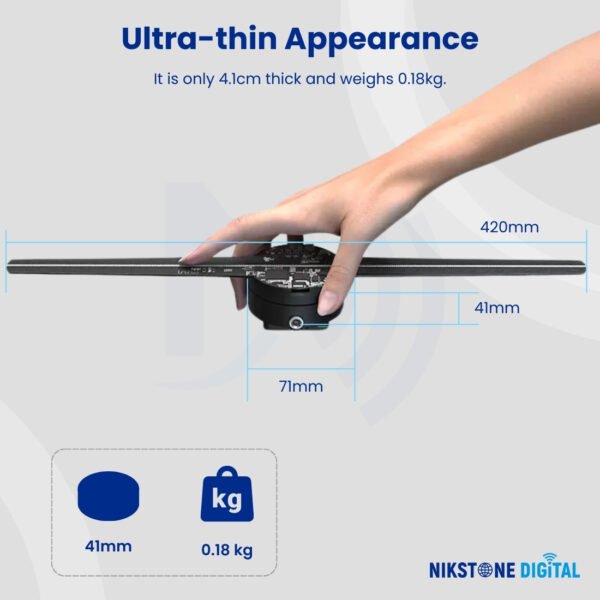 42cm 3D Hologram Fan with Dual Blade - Image 4