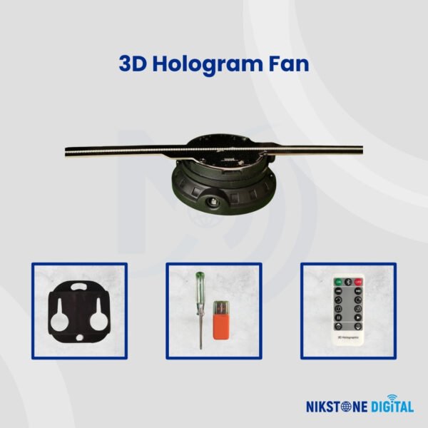 42cm 3D Hologram Fan with Dual Blade - Image 5